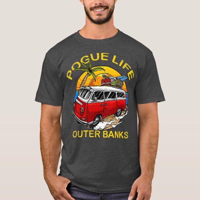 Outer Banker Pogue Life Outer Banker Surfa Van OBX T Shirt (Framsida)