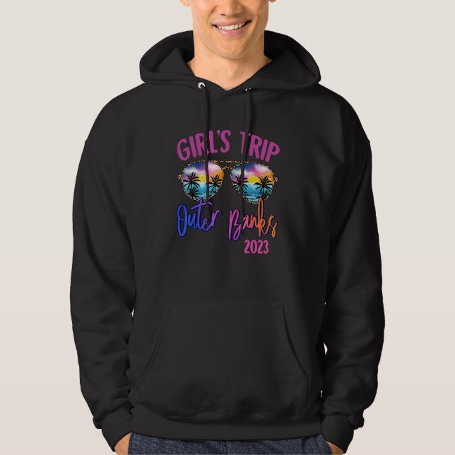 Outer Banks 2023 Girls Trip Sunglasses Summer Girl Hoodie (Framsida)