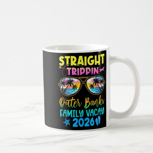 Outer Banks Family Vacay Vacation 2026 Straight Tr Kaffemugg (Höger)