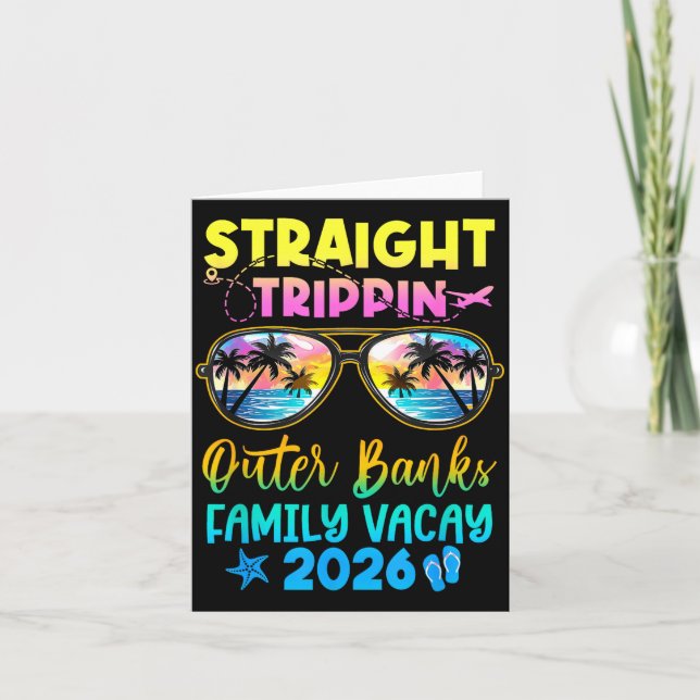 Outer Banks Family Vacay Vacation 2026 Straight Tr Kort (Framsida)