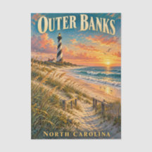 Outer Banks North Carolina fyr solnedgång