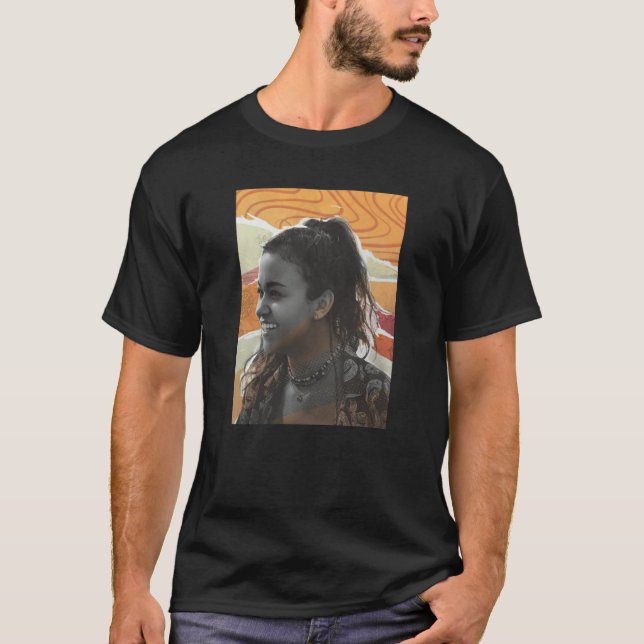 Outer Banks Season 3 Kiara Mixed Media Collage Por T Shirt (Framsida)