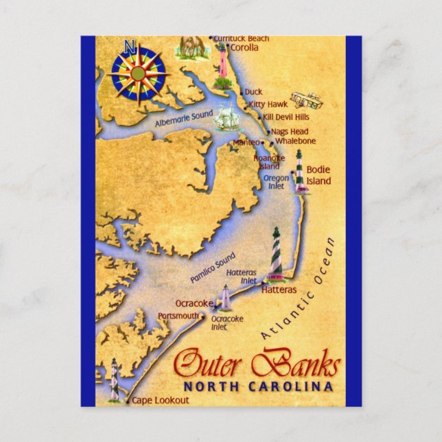 Outer Banks vykort (Framsida)