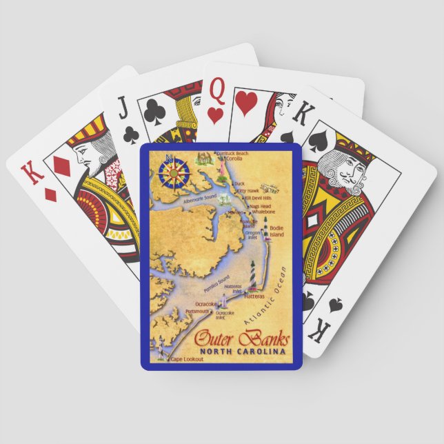 Outer Banks vykort spelkort (Baksidan)