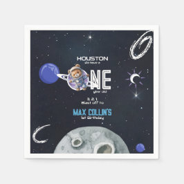 Outer Space Astronaut 1st Birthday Pappersservett