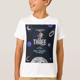 Outer Space Astronaut Birthday Kids T Shirt