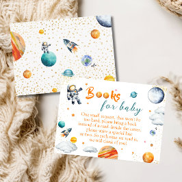 Outer Space Books for Baby Astronaut Theme Shower Tilläggskort