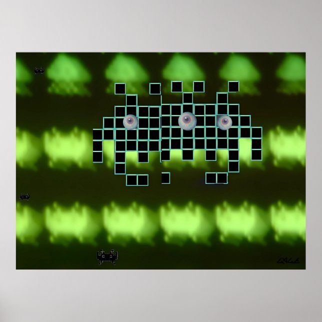 Outer Space Invader Kingdom Poster (Framsidan)