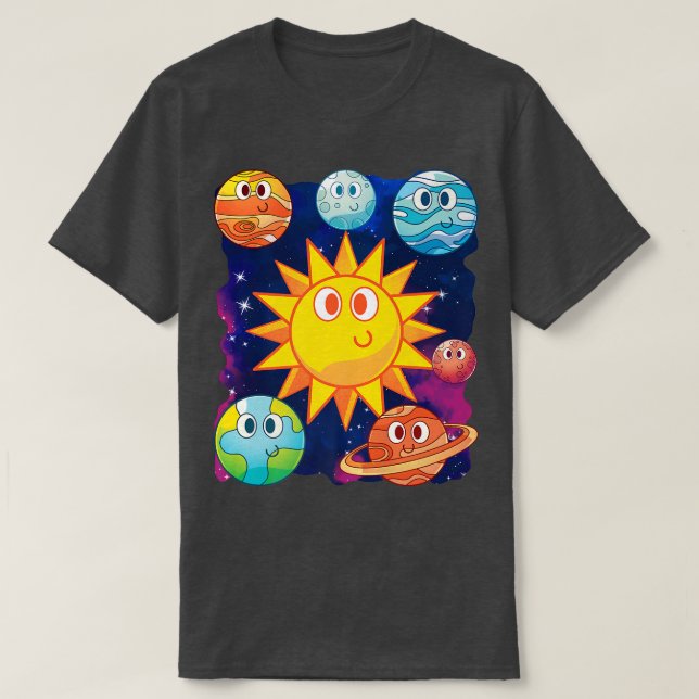 Outer Space Science Galaxy Astronomy Universe Cute T Shirt (Design framsida)