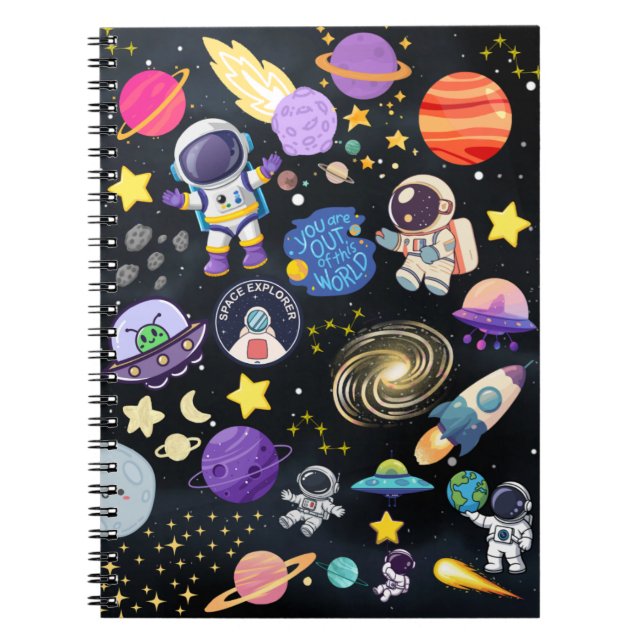 Outerspace Notebook Anteckningsbok (Framsidan)