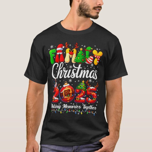 Outfit Pajamas Funny Family Matching Christmas 202 T Shirt (Framsida)