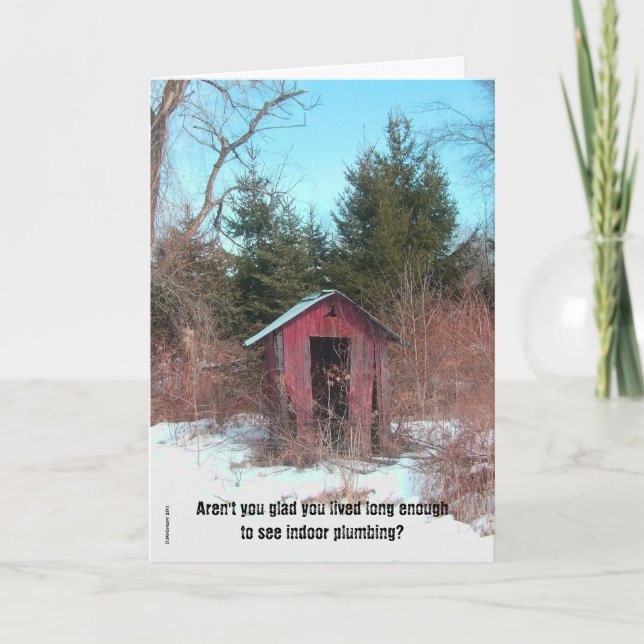 Outhouse Birthday Card Kort (Framsida)
