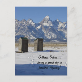 Outhouse Deluxe-vykort Vykort