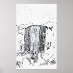 Outhouse Gemfield, Nevada Poster