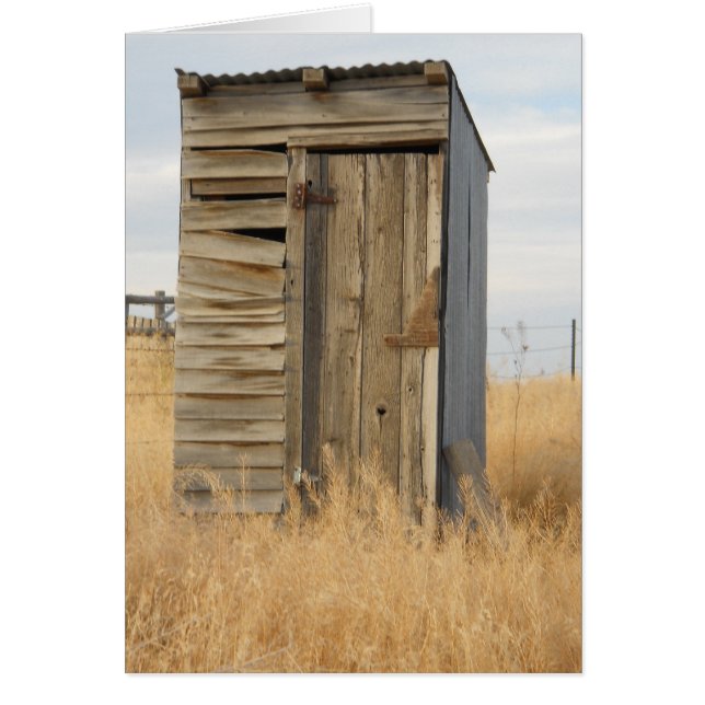 "Outhouse" Hälsningskort (Framsidan)