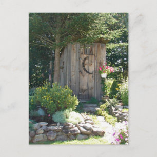 outhouse i Maine Vykort