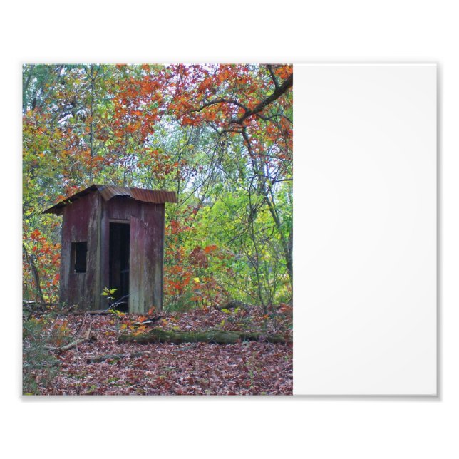 Outhouse in thr Fall Fototryck (Framsidan)