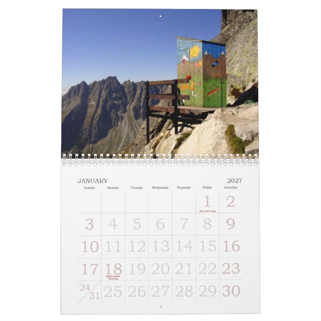 Outhousesväggkalender Kalender (Jan 2027)