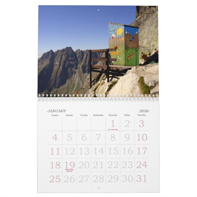 Outhousesväggkalender Kalender (Jan 2026)