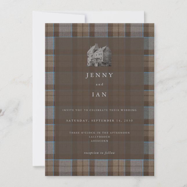 Outlander Lallybroch Tartan Inbjudan (Framsida)
