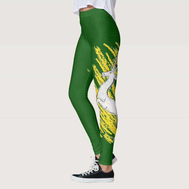 Outlands fullvuxen hankronhjort - guld- alternativ leggings (Vänster)