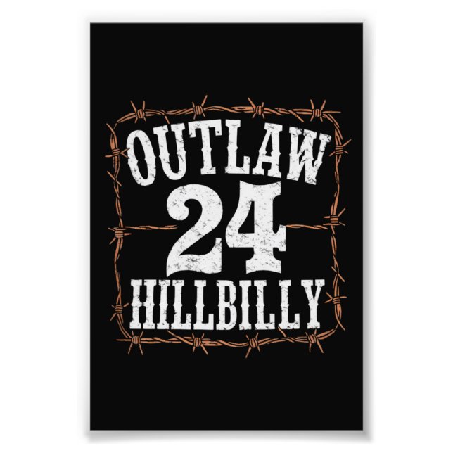 Outlaw Hillbilly 2024 Western Trump Vance 2024 Fototryck (Framsidan)