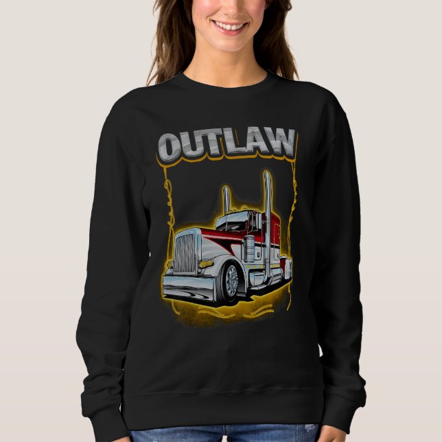 Outlaw peterbilt lastbilar t shirt (Framsida)