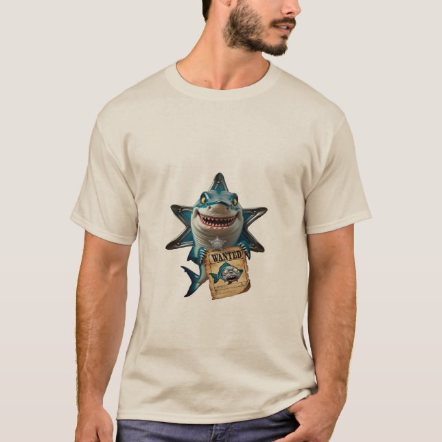 Outlaw Shark Cowboy Tee (Framsida)
