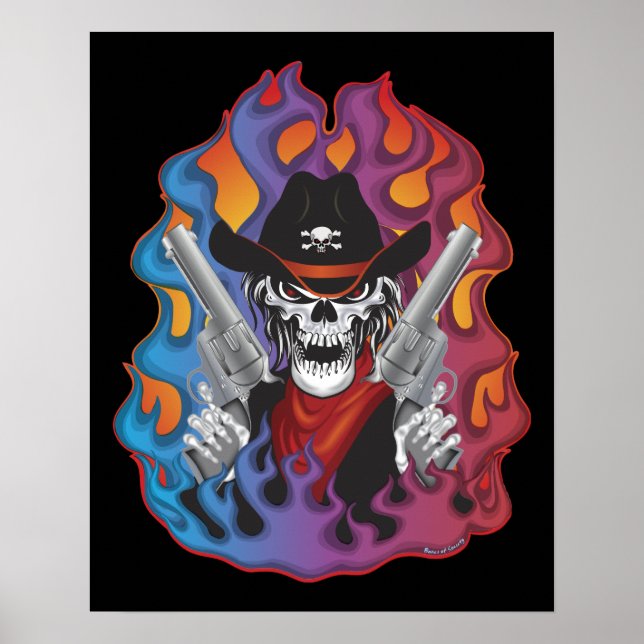 Outlaw Skull Poster (Framsidan)