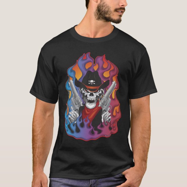 Outlaw Skull T Shirt (Framsida)