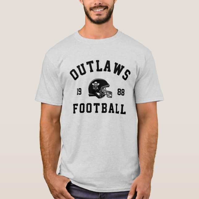Outlaws Football  T Shirt (Framsida)