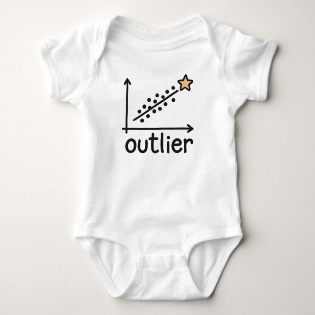 Outlier,Baby Onesie - Data Science & Statistik T Shirt (Framsida)