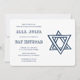 OUTLINE BREV STAR OF DAVID Anpassningsbar Bat mitz Inbjudningar