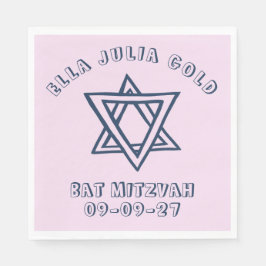 OUTLINE BREV STAR of DAVID Anpassningsbar Bat mitz Pappersservett