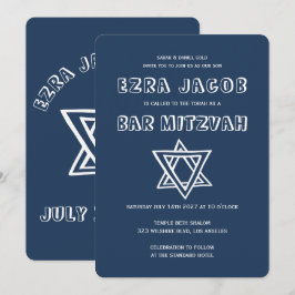 OUTLINE BREV STAR OF DAVID Anpassningsbar Pub Mitz Inbjudningar