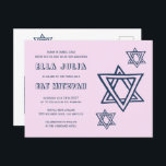 OUTLINE BREV STAR of DAVID Anpassningsbar QR Bat m Vykort<br><div class="desc">Perfekt vykort för att meddela pub eller bat mitzvah! Hand har gjort konst för dig med stjärnan med levande design på framsidan och QR-kod på baksidan! FULLT ANPASSADE! Klicka på "Anpassa" ovan om du vill redigera texten. Klicka på "Redigera med verktyg" om du vill justera typsnitt, färg och placeringar och...</div>