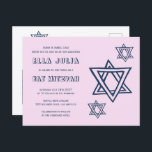 OUTLINE BREV STAR of DAVID Anpassningsbar QR Bat m Vykort<br><div class="desc">Perfekt vykort för att meddela pub eller bat mitzvah! Hand har gjort konst för dig med stjärnan med levande design på framsidan och QR-kod på baksidan! FULLT ANPASSADE! Klicka på "Anpassa" ovan om du vill redigera texten. Klicka på "Redigera med verktyg" om du vill justera typsnitt, färg och placeringar och...</div>