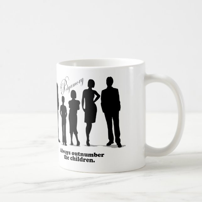 Outnumber alltid barnen - Polyamory Kaffemugg (Höger)