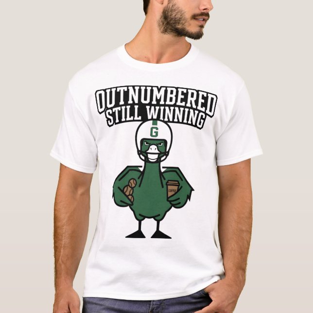 Outnumbered Still Winning | Angry Goose Baseball C T Shirt (Framsida)