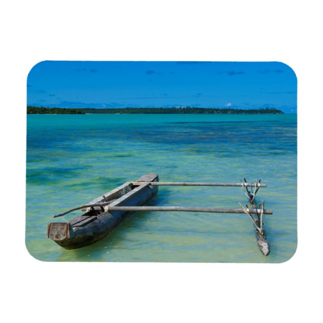 Outrigger Canoe i ytvatten Magnet (Horisontell)