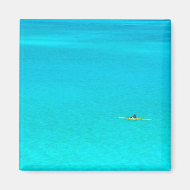 Outrigger canoe in Bora Bora magnet (Framsidan)