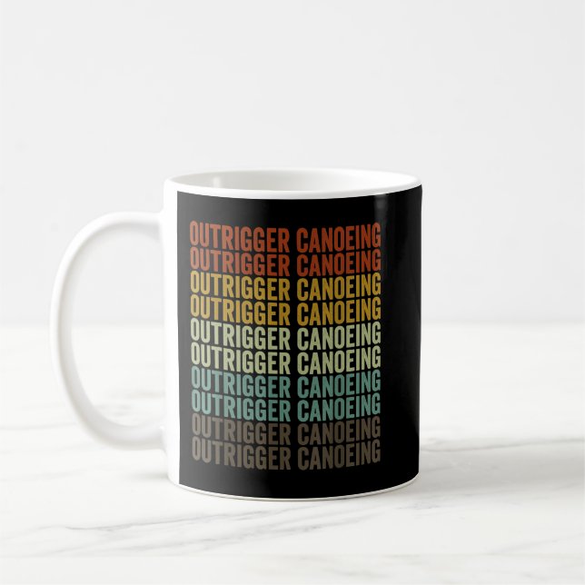 Outrigger Canoeing Sports Retro Kaffemugg (Vänster)