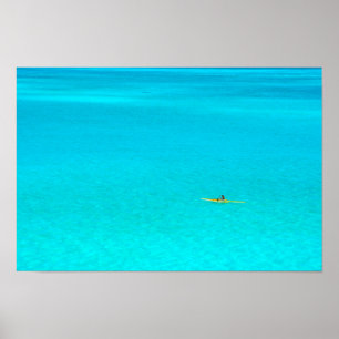 Outriggerkanot i Bora Bora affischtryck Poster