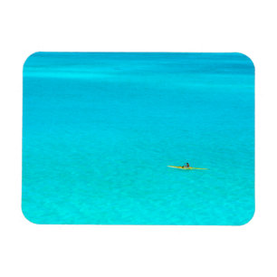 Outriggerkanot i Bora Bora den rektangulära Magnet