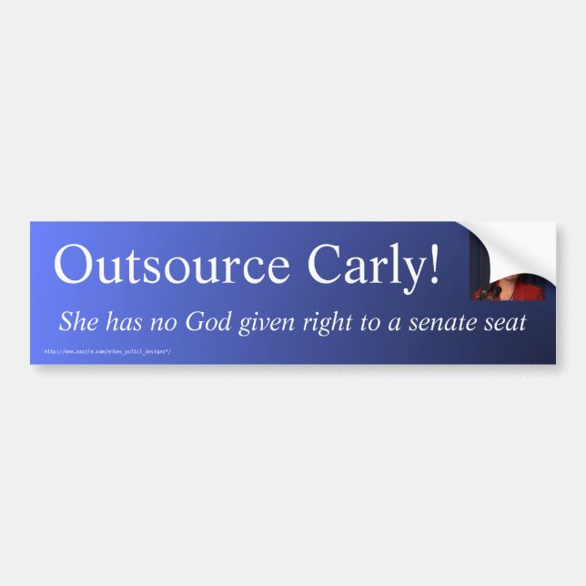 "Outsource Carly!", bildekal (Framsidan)
