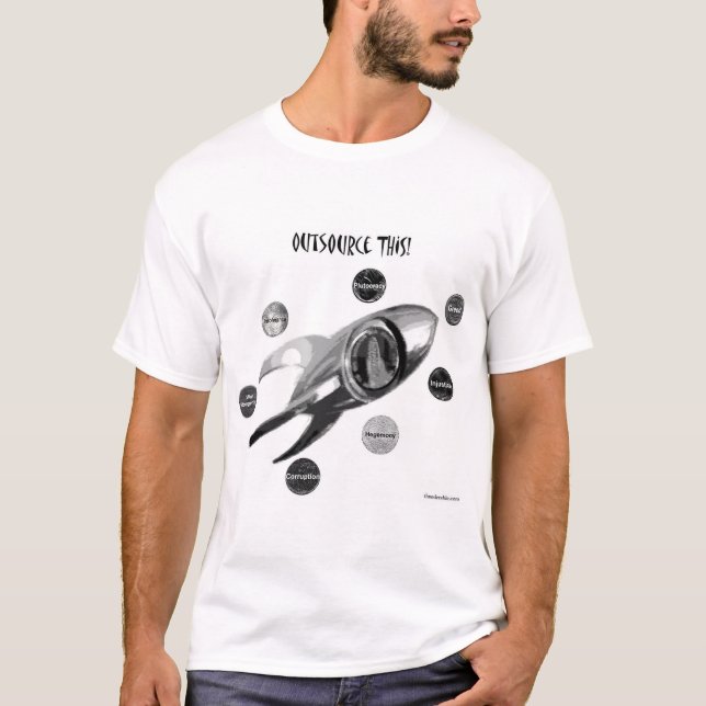 Outsource detta! t-shirt (Framsida)