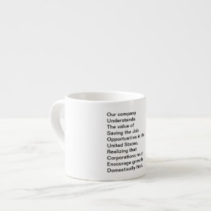 OUTSOURCED - denna mugg har ett gömt meddelande! Espressomugg