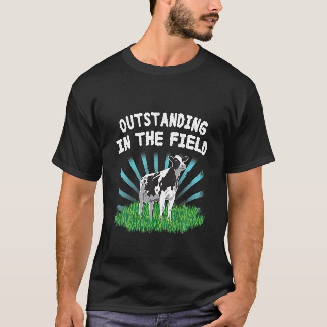 Outstanding In The Field Funny Farm Animals Lovely T Shirt (Framsida)