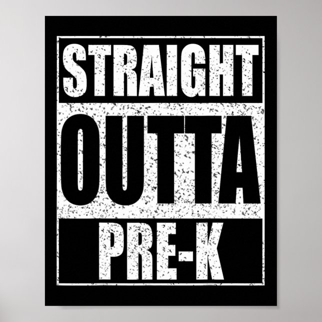 Outta Pre-k Preschool Studenten Shirt Poster (Framsidan)