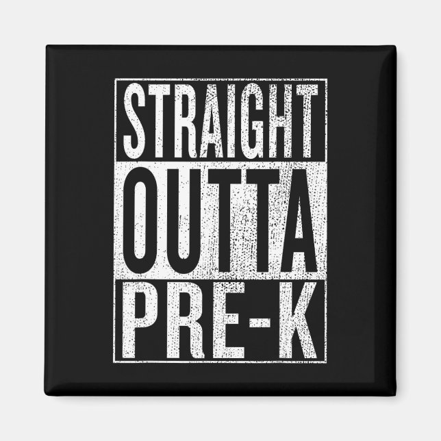 Outta Pre-k Studenten Funny Pre Kindergarten Grad Magnet (Framsidan)